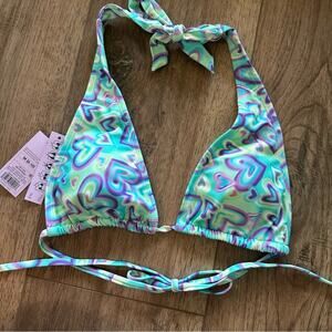 NWT!! Wild Fable Tie-Dye Heart Bikini Top, Multiple Ways to Wear, M (8-10)